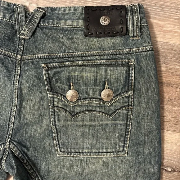 Antik Denim Jeans 38x33 Mens Blue Jeans Y2K Thrash USA Cotton Style MKK2995 - Picture 15 of 16